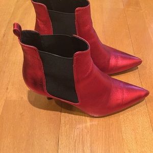 anine bing red stevie boots